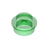 [New] Plate, Round 1 x 1 Straight Side, Trans-Green. /Lego. Parts. 4073